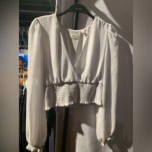 Wilfred Cream Smocked Blouse